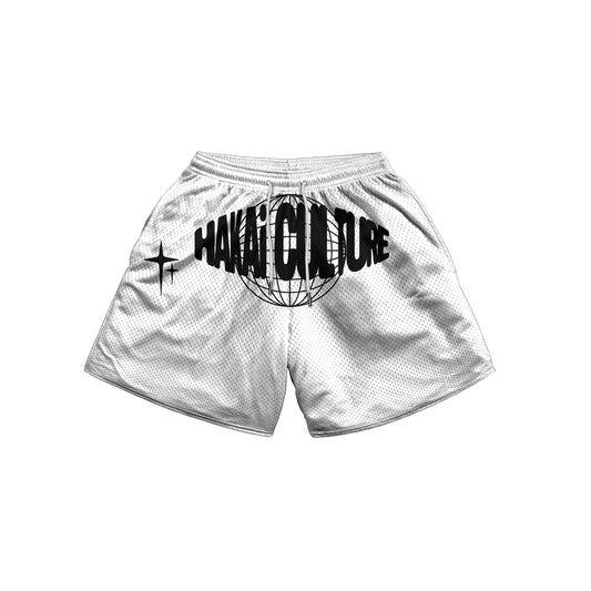 Hakai White Anime Mesh Shorts